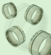 Absolute Titanium Design - Titanium and diamond rings - 