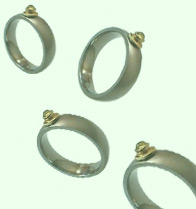 Absolute Titanium Design - Titanium and diamond rings - Peridot