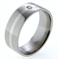 Absolute Titanium Design - Titanium and diamond rings - 