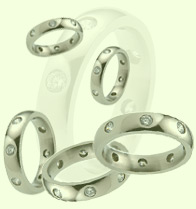 Absolute Titanium Design - Titanium and diamond rings - Diamond Oriel