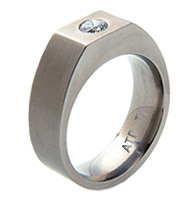 Absolute Titanium Design - Titanium and diamond rings - Solitaire