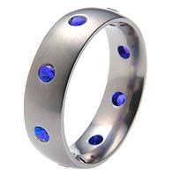 Absolute Titanium Design - Titanium and diamond rings - Sapphire Oriel