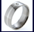 Absolute Titanium Design - Titanium and diamond rings - Inlay Flat Diamond Band 