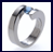 Absolute Titanium Design - Titanium and diamond rings - Spira Set With Gem