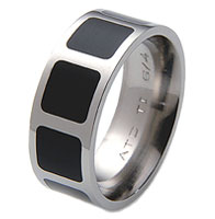 Absolute Titanium Design - Titanium and glaze inlay - Glazed Squares