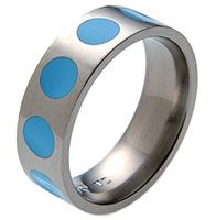 Absolute Titanium Design - Titanium and glaze inlay - Glazed Circles