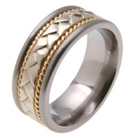 Titanium tension setting rings - Diamond tension set - Rome