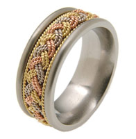 Titanium tension setting rings - Diamond tension set - Venice