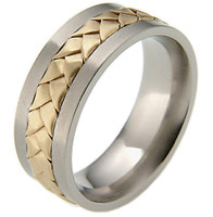 Titanium tension setting rings - Diamond tension set - Naples