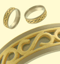 Titanium tension setting rings - Diamond tension set - Eternus