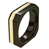  Black Titanium Ring - OCTO FLUSH INLAY BLACK