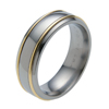 Titanium Ring - Duet Rounded Inlay