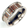 Titanium Ring - Mokume Gane Ripple