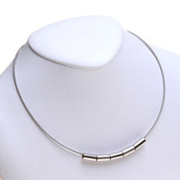 Absolute Titanium Design - Titanium Accessories - Necklaces - Five Cylinders on Titanium Strand
