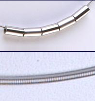 Absolute Titanium Design - Titanium Accessories - Necklaces - Five Cylinders on Titanium Strand