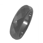 Hematite faceted ring