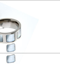 Absolute Titanium Design - Titanium and glaze inlay - Glazed Squares