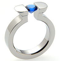Titanium tension setting rings - Diamond tension set - Oracle