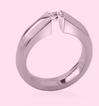 Titanium tension setting rings - Diamond tension set - Sateen