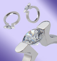 Titanium tension setting rings - Diamond tension set - Doric Ultima