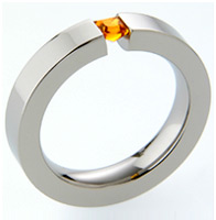 Titanium tension setting rings - Diamond tension set - Classic Tension