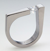 Titanium tension setting rings - Diamond tension set - Calypso