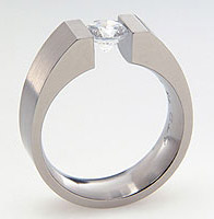 Titanium tension setting rings - Diamond tension set - Allonge