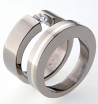 Titanium wedding bands and rings - Classic Round