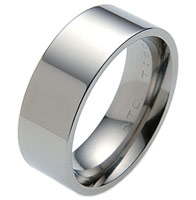 Titanium wedding bands and rings - Classic Flat