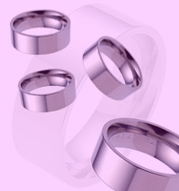 Titanium wedding bands and rings - Classic Flat