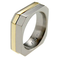 Titanium wedding bands and rings - Octo Inlay