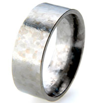 Titanium wedding bands and rings - Flat Classic Kaleido