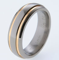 Titanium wedding bands and rings - Classic Round