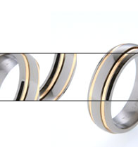 Titanium wedding bands and rings - Classic Round