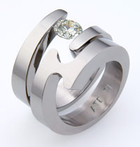 Titanium wedding bands and rings - Spira Wedding Ring