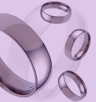 Titanium wedding bands and rings - Classic Round