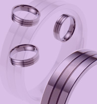 Titanium wedding bands and rings - Flat Windsor