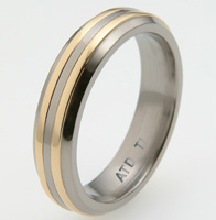 Titanium wedding bands and rings - Duet