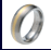 Titanium wedding bands and rings - Round Inlay