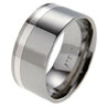 Absolute Titanium Design - Titanium wedding rings and wedding bands - Flat Offset Inlay