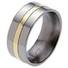 Absolute Titanium Design - Titanium wedding rings and wedding bands - Flat Inlay