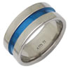 Absolute Titanium Design - Titanium wedding rings and wedding bands - Titanium blue rendition ring