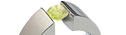 Titanium Wedding Ring, Round Man Made Yellow Diamond