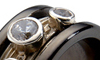 Black Titanium Gem Set Rings, wedding band rings, engagement ring design