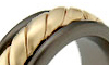 Black Titanium inlaid rings, wedding ring settings, engagement ring design