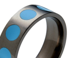 Titanium Stone Inlaid Rings