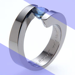 Titanium tension setting rings - Diamond tension set - Oracle