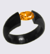Titanium tension setting rings - Diamond tension set - Oracle